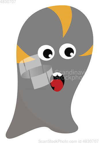 Image of A stocked grey monster vector or color illustration