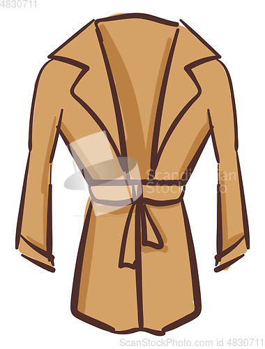 Image of A beautiful brown women coat vector or color illustration