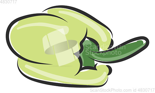 Image of Green pepper vector or color illustration