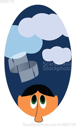 Image of The clouds vector or color illustration