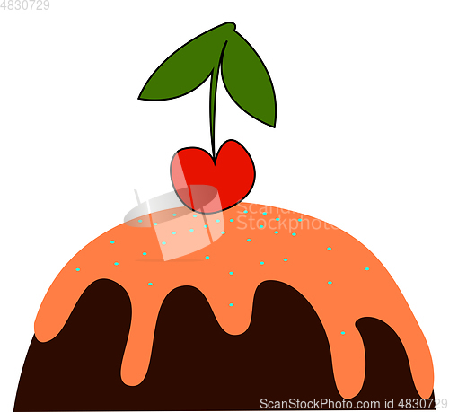 Image of Tasty cake vector or color illustration