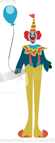 Image of Funny clown vector or color illustration