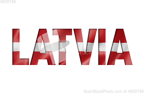 Image of latvian flag text font