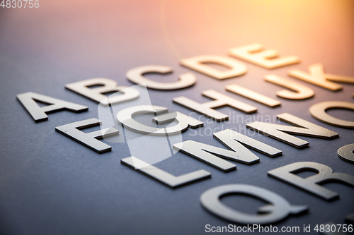Image of Alphabet made with solid letters