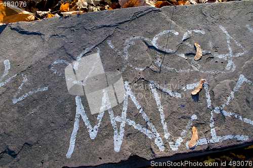 Image of Grafitti on rock