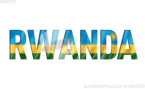 Image of rwanda flag text font