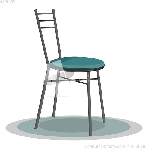 Image of Metal chair vector or color illustration