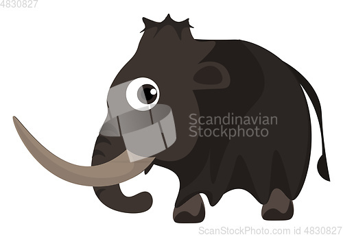 Image of Big mammoth vector or color illustration