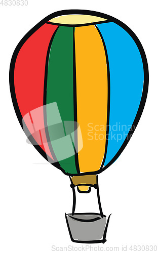 Image of multicolor parachute vector or color illustration