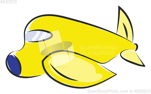 Image of Toy airplane vector or color illustration