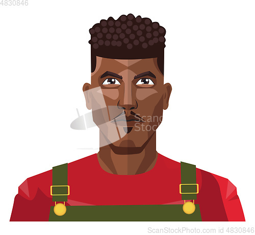 Image of Boy with african hairstyle illustration vector on white backgrou