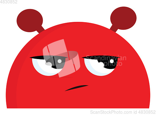 Image of A Red monster vector or color illustration