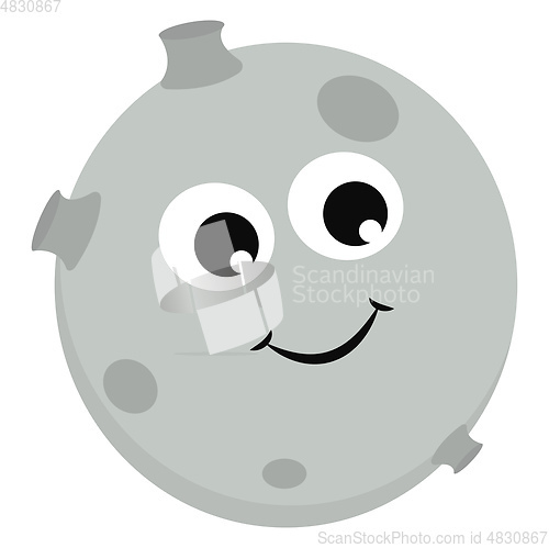 Image of Happy moon vector or color illustration