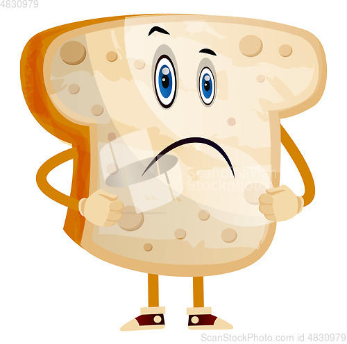 Image of Standing Bread illustration vector on white background