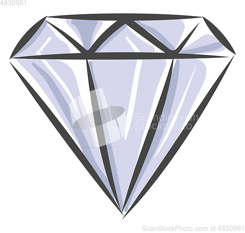 Image of Sharp diamond vector or color illustration