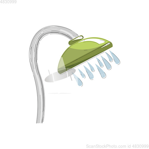 Image of Green shower vector or color illustration