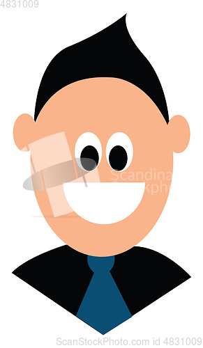 Image of A smiling man vector or color illustration