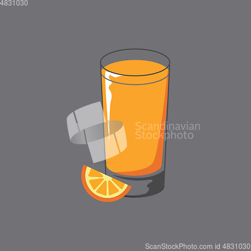 Image of Fresh orange juice vector or color illustration