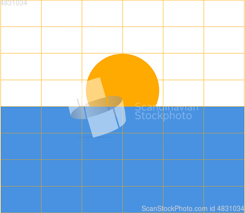 Image of The sunset vector or color illustration