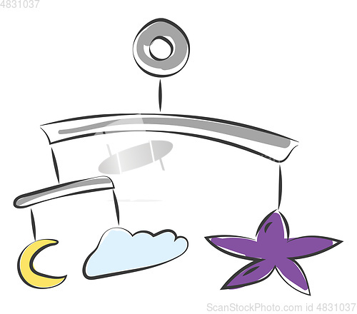 Image of Hanging toy vector or color illustration