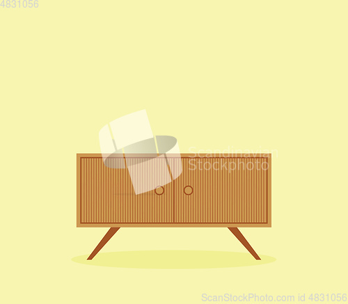 Image of Modern wooden furniture vector or color illustration