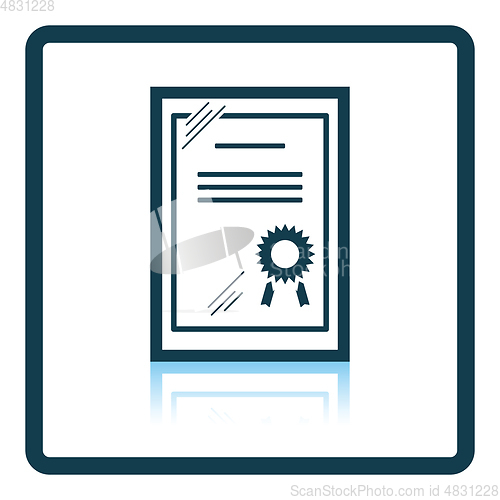 Image of Certificate under glass icon