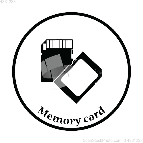 Image of Memory card icon Vector illustration