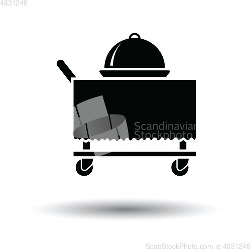 Image of Restaurant  cloche on delivering cart icon