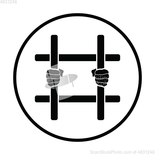 Image of Hands holding prison bars icon