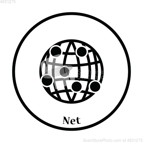 Image of Globe connection point icon