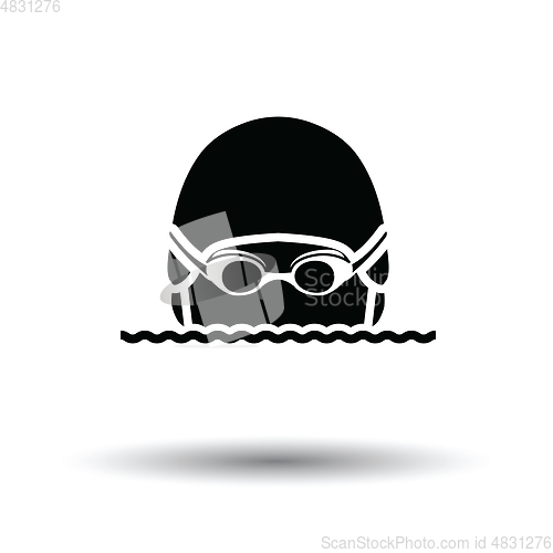 Image of Swimming man head icon