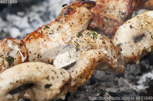 Image of Cooking meat on the grill