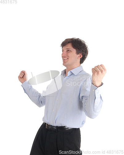 Image of Closeup image of a very happy young man