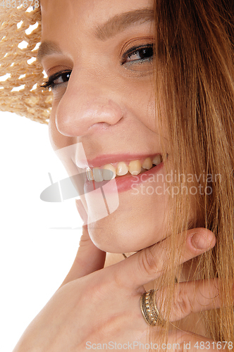 Image of Close up face of a young woman