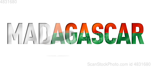 Image of madagascar flag text font