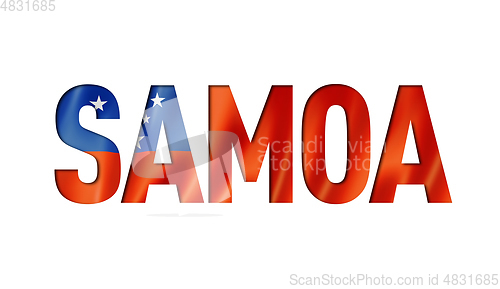 Image of samoa flag text font