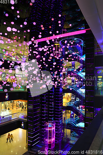 Image of Futuristic design of the atrium in the shopping center European 