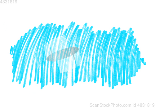 Image of Abstract bright blue touches texture on white