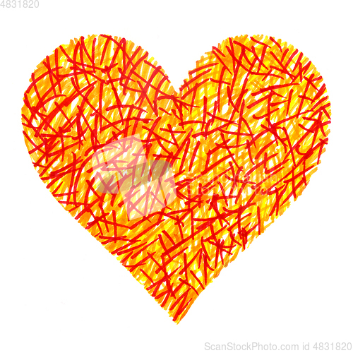 Image of Abstract bright colorful heart on white