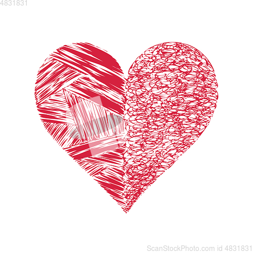 Image of Abstract bright vector heart