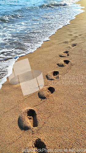 Image of Footprints on the sandy beach