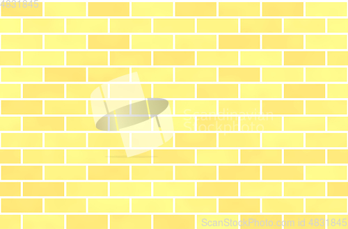 Image of Wall of bricks, abstract seamless yellow background