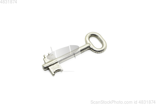 Image of Old key isolated on white background