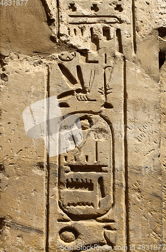 Image of Ancient egyptian hieroglyphs in the Karnak Temple