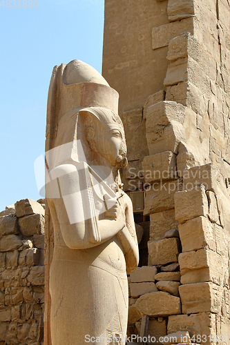 Image of Statue of pharaoh Ramses II situated at Karnak Temple, Luxsor, E