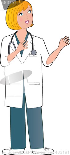 Image of Nurse Blonde Standing