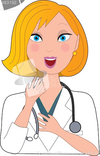 Image of Nurse Blond Surprised