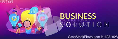 Image of Business solution concept banner header.