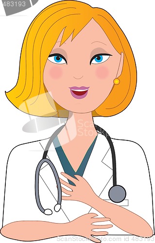 Image of Nurse Blond Talking