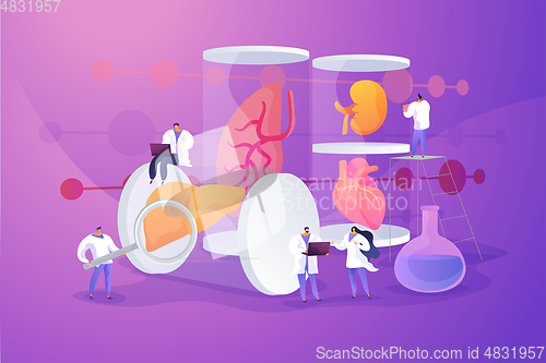 Image of Lab-Grown Organs concept vector illustration